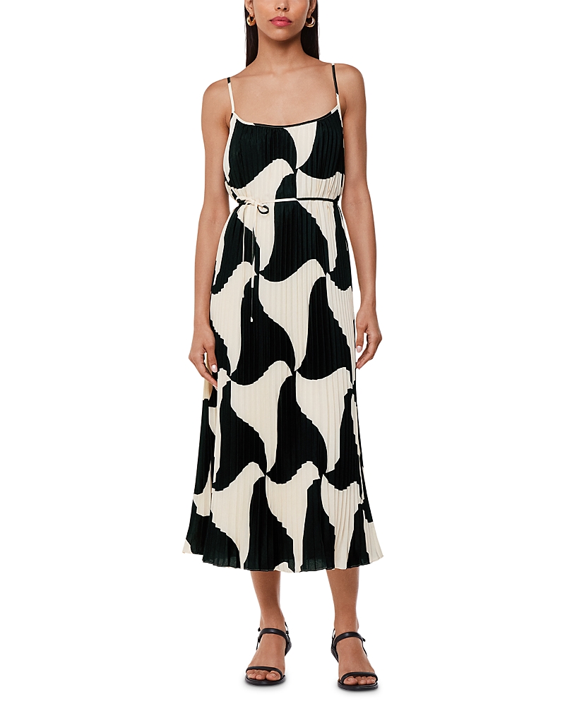 Whistles Triangle Swirl Pleated Dress