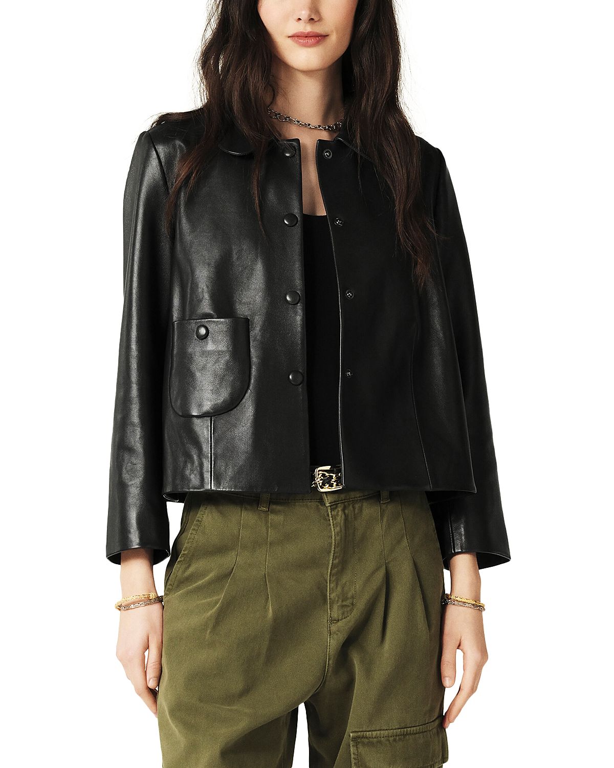ba & sh Milos Leather Jacket