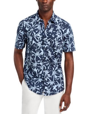 Boss S-Roan-Ken-Sh-C1-242 Cotton Floral Slim Fit Button Down Shirt