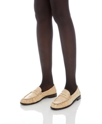 Le Loafer Penny Slippers in Shiny Creased Leather