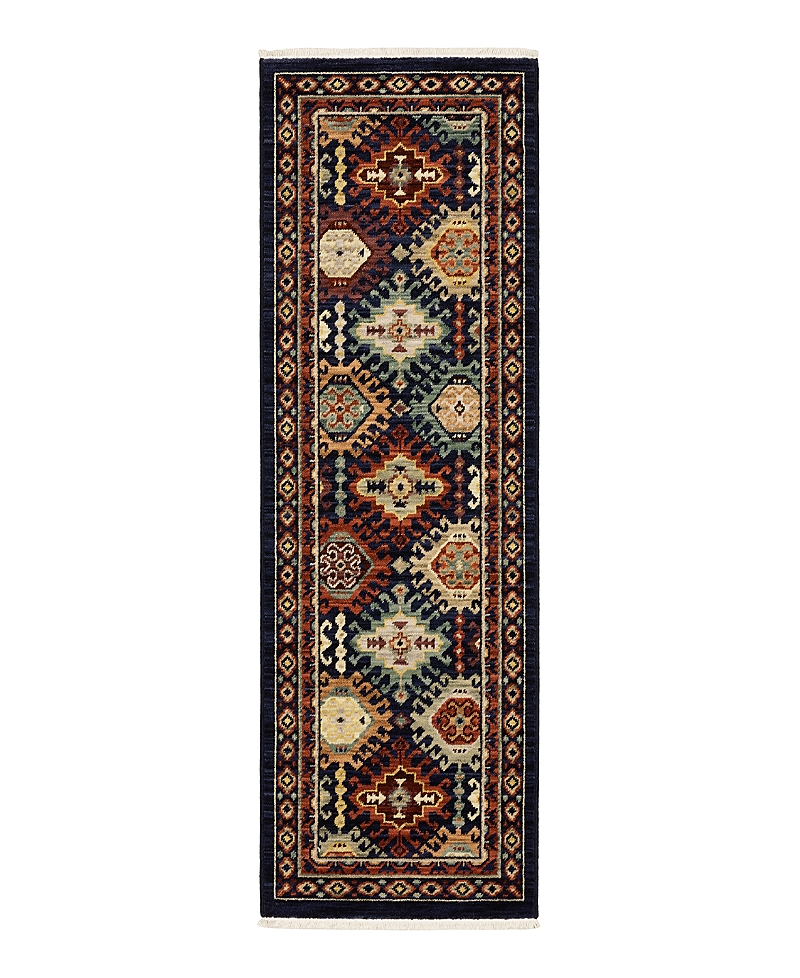 Oriental Weavers Lilihan 003b6 Runner Area Rug, 2' X 6' In Navy