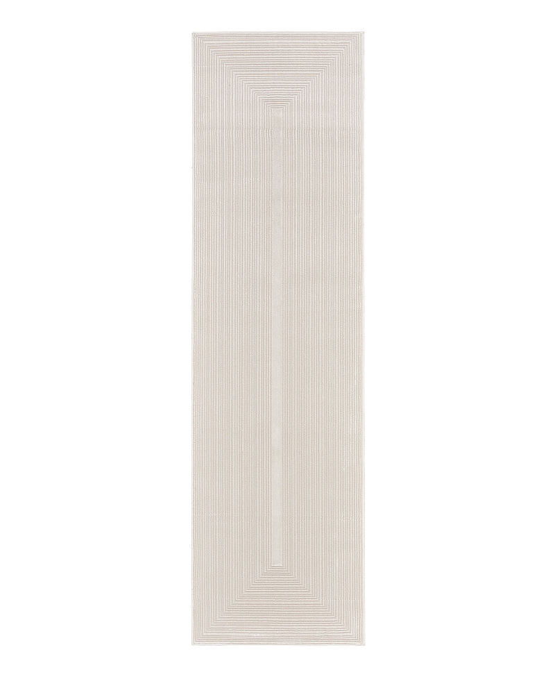 Calvin Klein Ck024 Irradiant Irr02 Runner Area Rug, 2'3 X 7'6 In Ivory