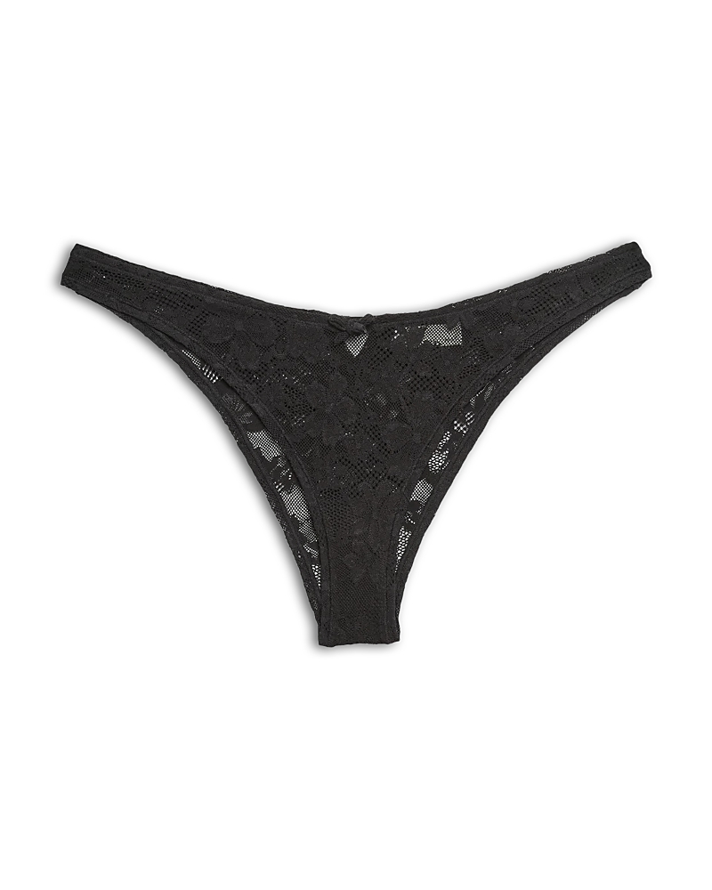 Fleur Du Mal Le Stretch Multifit Lace Cheeky Panty In Black