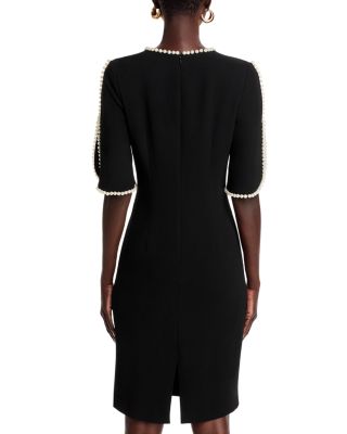 Pearl Trim Sheath Dress