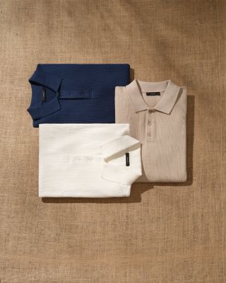 Variegated Texture Polo Shirt