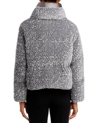 Herno Quilted Velvet Paillettes Puffer Jacket | Bloomingdale's