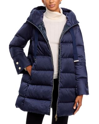 Hooded a line coat best sale