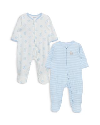 Little Me - Boys' Cuddles Footies, 2 Pack - Baby