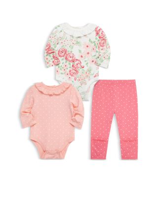 Girls' Floral Bodysuits & Pants, 3 Piece Set - Baby