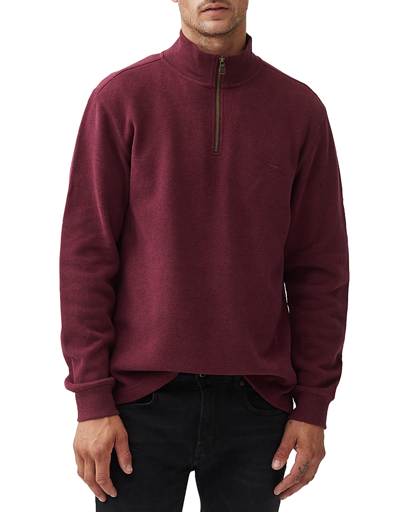 Rodd & Gunn Alton Ave Quarter Zip Sweater In Berry