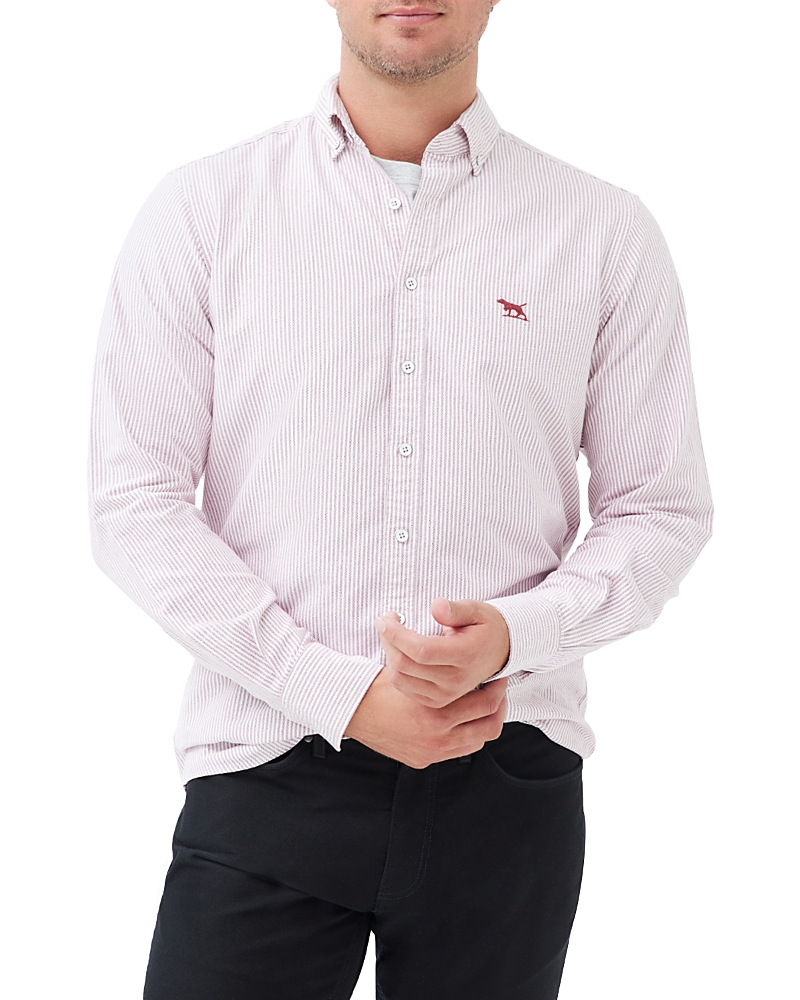 Rodd & Gunn South Island Stripe Button-up Shirt In Port