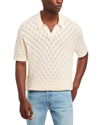 Madewell - Cotton Diamond Stitched Slim Fit Sweater Polo Shirt