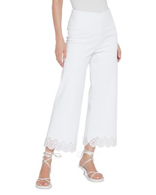 Lyssé - Eyelet Hem Cropped Pants