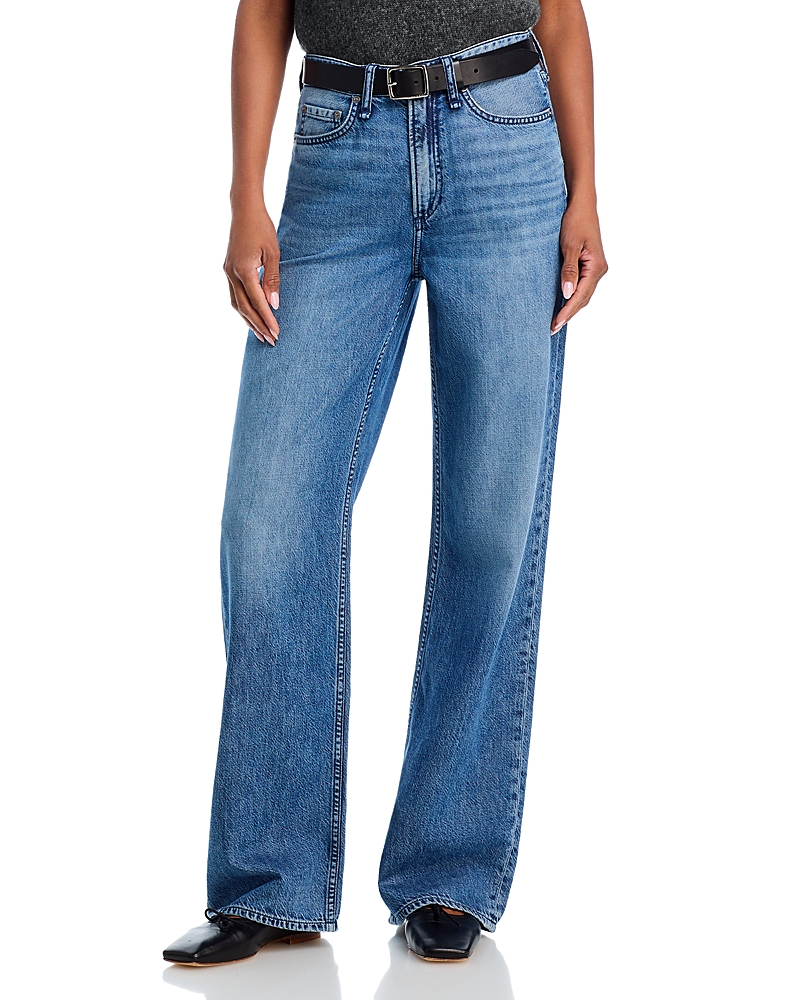 rag & bone Logan Featherweight High Rise Wide Leg Jeans in River