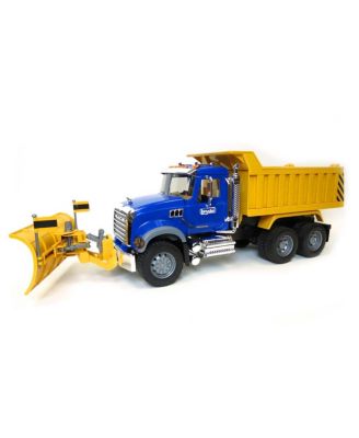  1/16th Mack Granite Dump Truck with Snow Plow and Flashing Lights 2-7 - Ages 5-7