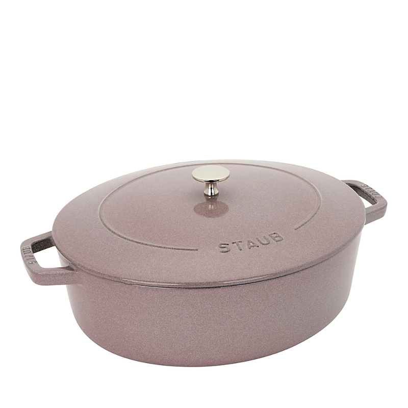 Staub Cast Iron 6.25 Qt. Wide Oval Dutch Oven In Pink