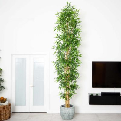 12' Artificial Bamboo Tree with Real Bamboo Trunks