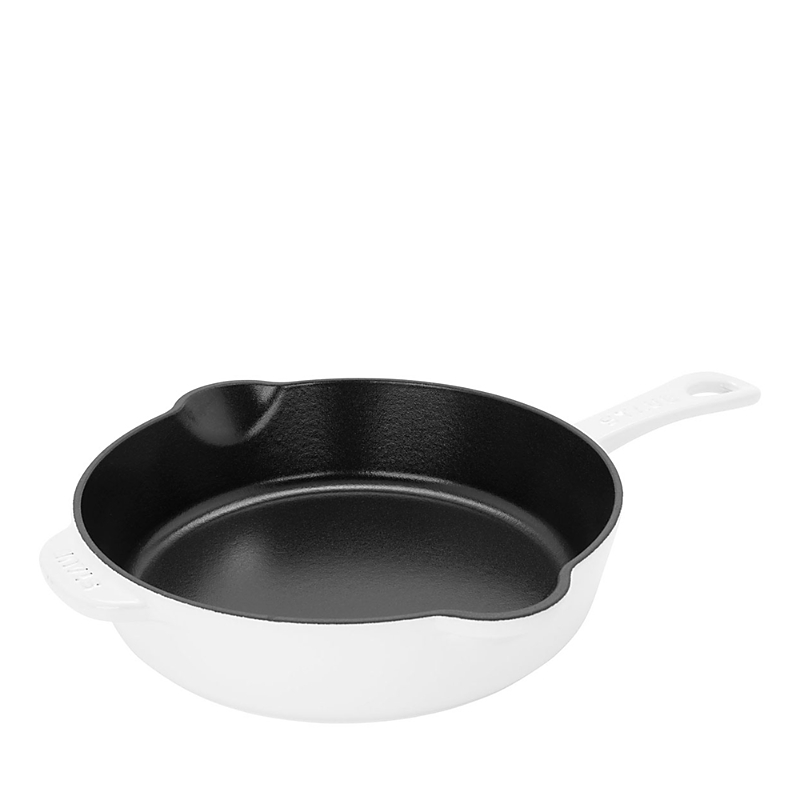 Staub Cast Iron 8.5 Traditional Deep Skillet In White