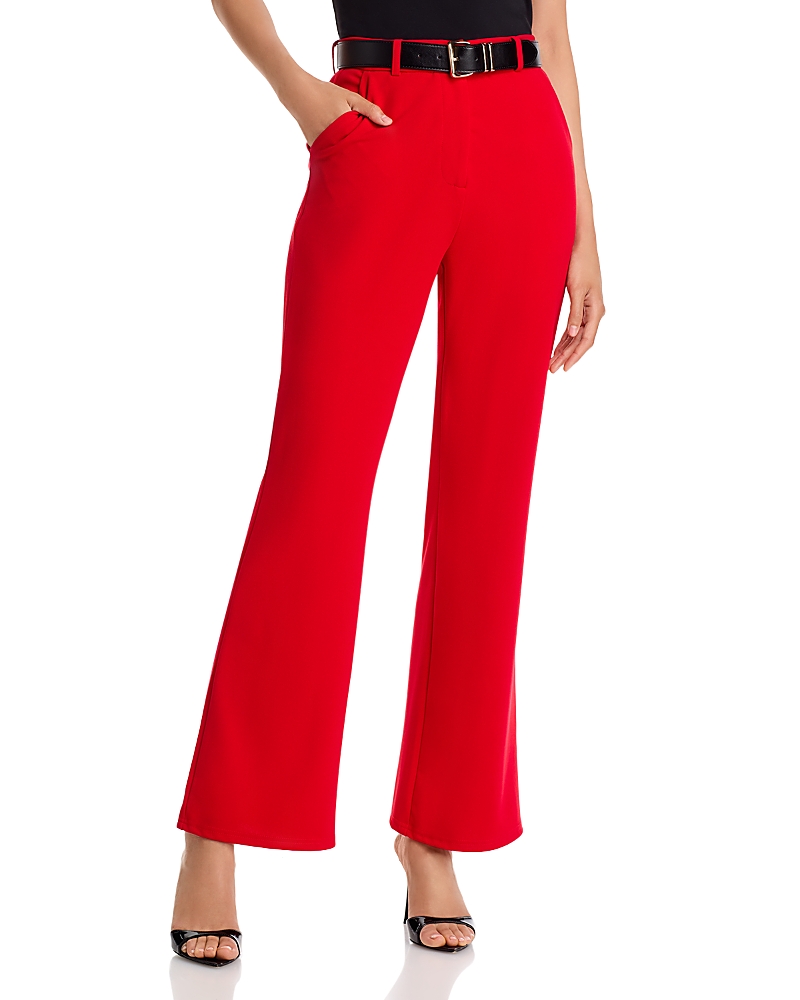 AQUA CREPE FLARE PANTS - EXCLUSIVE