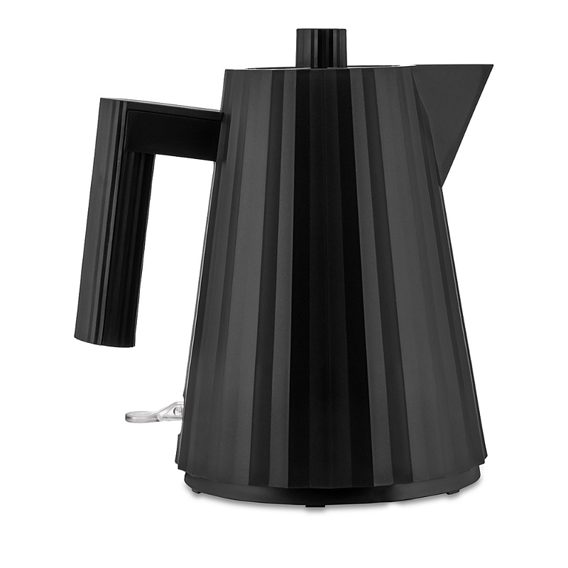 Alessi Plissé Small Electric Tea Kettle In Black