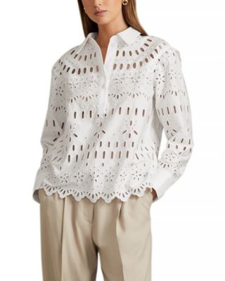 REISS - Enid Embroidered Shirt