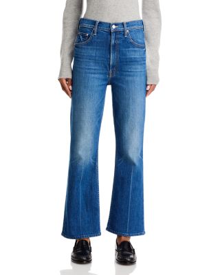 【THE MOZZ】Heeel Bootcut Denim Pants Flared Jeans for Women Front Seam Retro Bootcut Jeans Denim