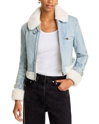 Generation Love - Jude Faux Fur Trim Denim Jacket