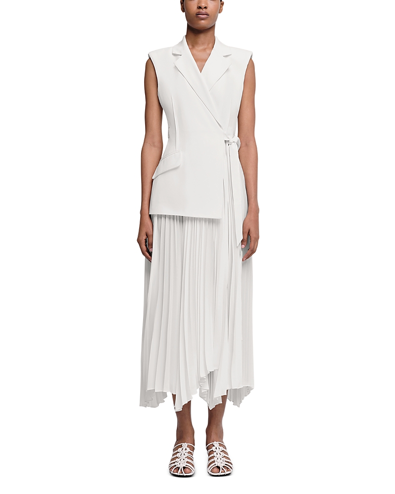 Shop Simkhai Helena Blazer Midi Dress In Ivory