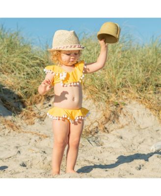 Girls' Pink Pompom Fedora - Little Kid, Big Kid