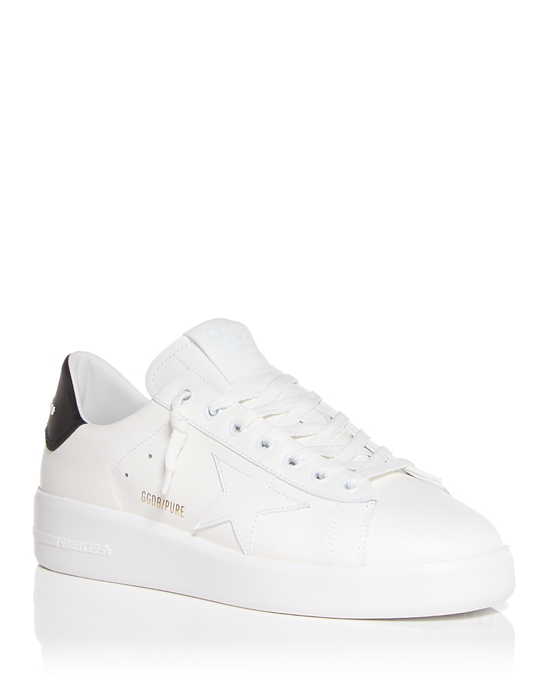 Golden Goose Mens Silver Com Pure Star Bio Logo-print Faux-leather Low-top Trainers In White/black