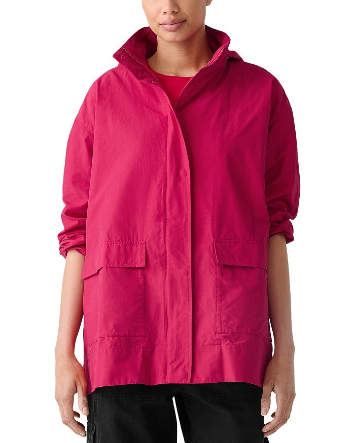 EILEEN FISHER Womens Ivory Motorcycle Jacket main image 1