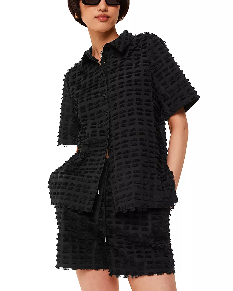 Whistles Camilla Fringed Shirt