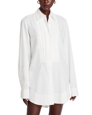 A.L.C. - Fallen Cotton Blend Shirt Dress