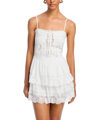 LoveShackFancy - Nerida Lace Tiered Mini Dress