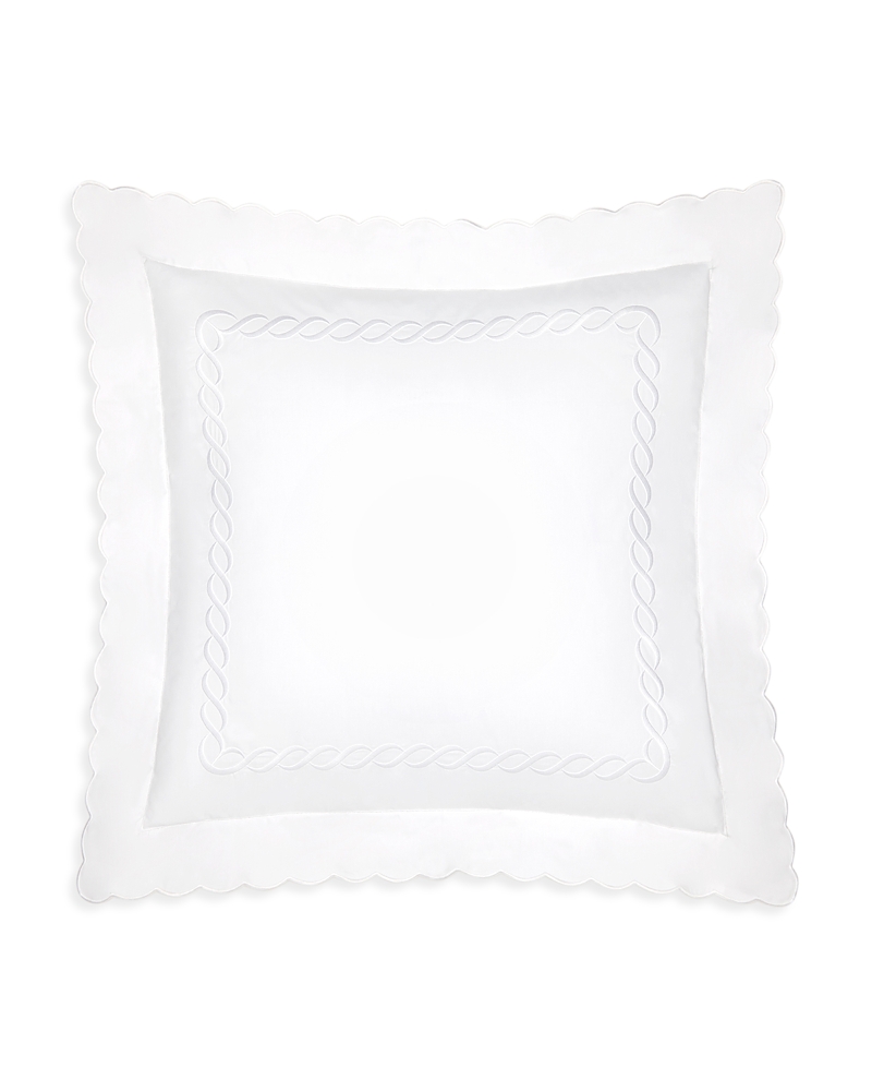 Pratesi Treccia Continental Euro Sham In White/white
