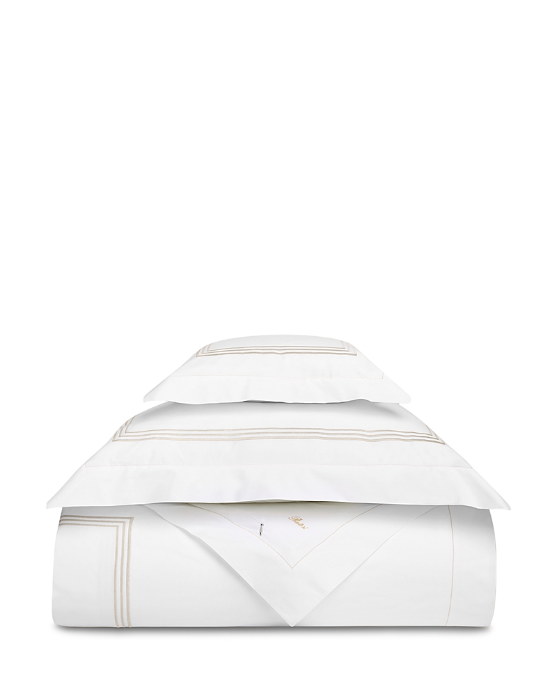 Pratesi Tre Righe Duvet Cover, Twin In White/sage