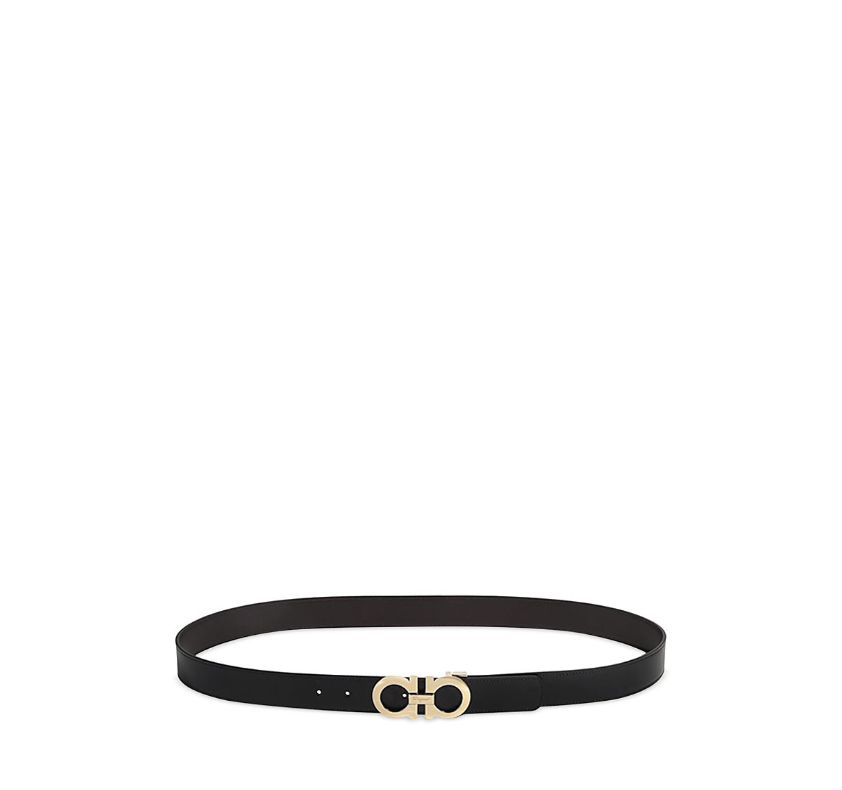 Salvatore Ferragamo Men's Double Gancini Reversible Smooth Leather Belt