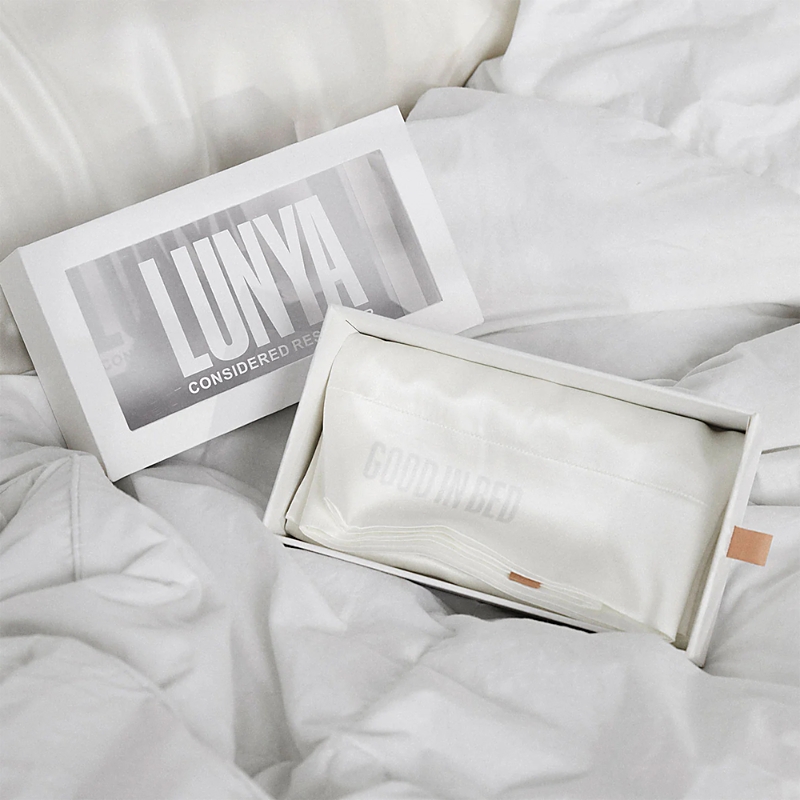 Lunya Washable Silk Pillowcase In Tranquil White