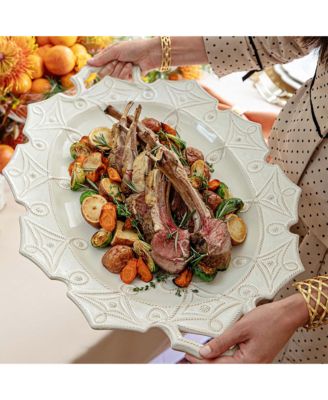 Jardins du Monde Whitewash Turkey Platter