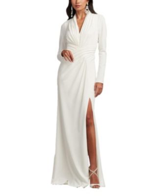 Pullman Draped High Slit Gown