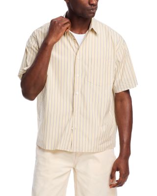 John Elliott Printed Poplin Short Sleeve Shirt