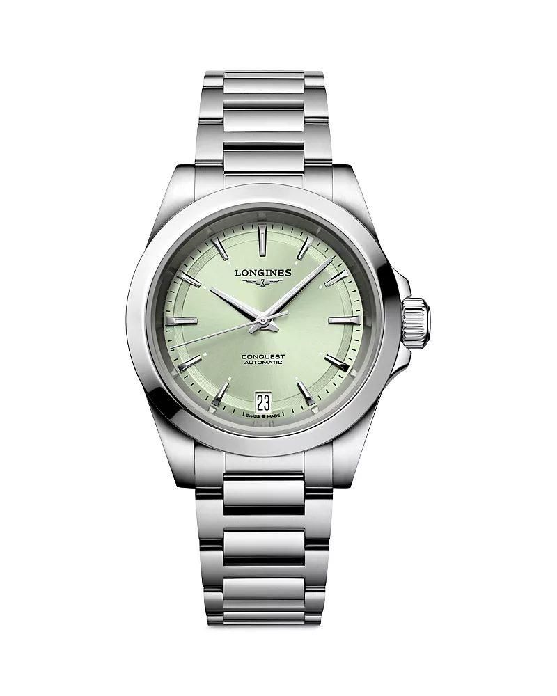 Longines Conquest Sunray Green Watch, 34mm