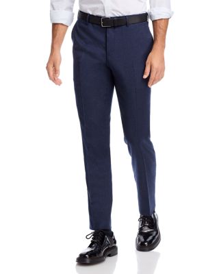 Melange Stretch Flannel Slim Fit Trousers