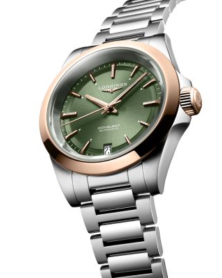 Conquest Sunray Green Watch, 34mm