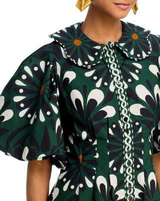 green ainika flowers short sleeve mini dress Teresa Green Floral Short Dress | Women's Clothing