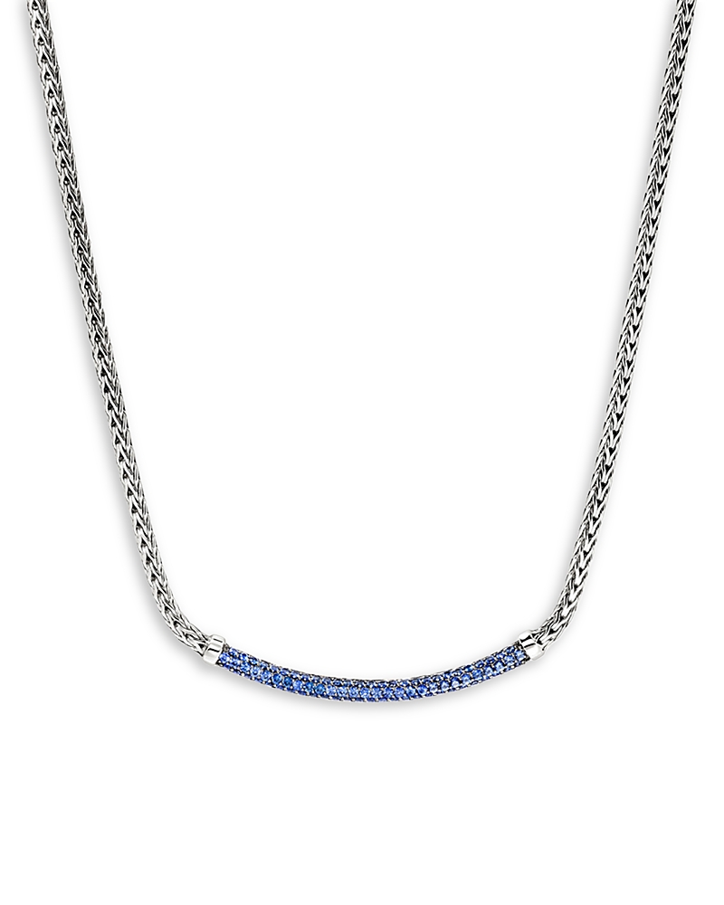 John Hardy Jh Essential Sapphire Necklace In Blue/silver