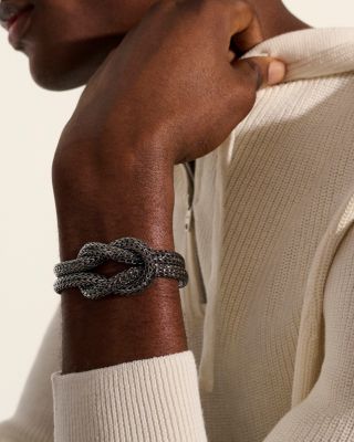 Classic Chain Love Knot Woven Link Bracelet