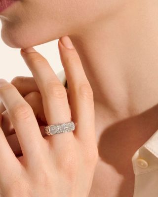 Sterling Silver JH Essentials Pav&eacute; Diamond Band Ring, 1.07 tcw