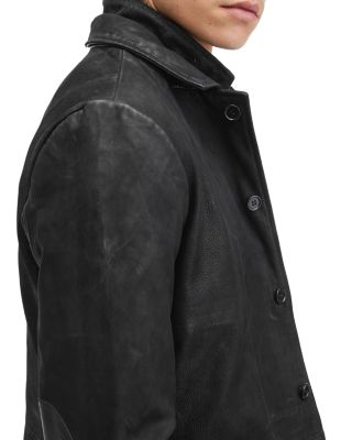 Survey Layered Leather Blazer