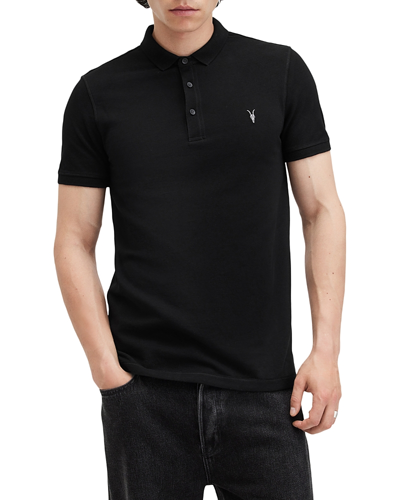 Allsaints Reform Ss Polo In Black